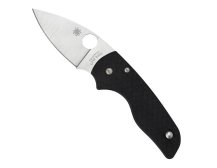 Spyderco Lil Native Folding Knife, Drop Point, Black - Sleek Handle, Smooth Operation, Secure Locking, Ideal for EDC and Everyday Carry - C230GP