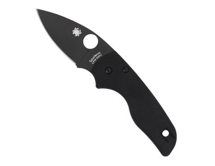 Spyderco Lil Native Folding Knife, Drop Point, Black - Compact Blade, Sleek Handle, Secure Locking Mechanism, Perfect for EDC - C230GPBBK