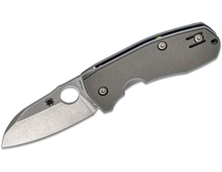 Spyderco Techno 2 Folding Sheepsfoot Knife, Gray - C158TIP2