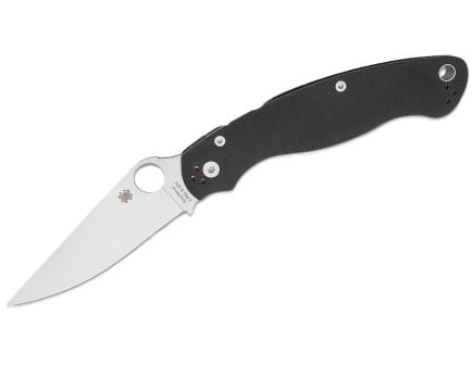Spyderco Military 2 Folding Clip Point Knife, Black - C36GP2