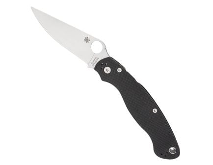 Spyderco Military 2 Folding Clip Point Knife, Black - C36GP2