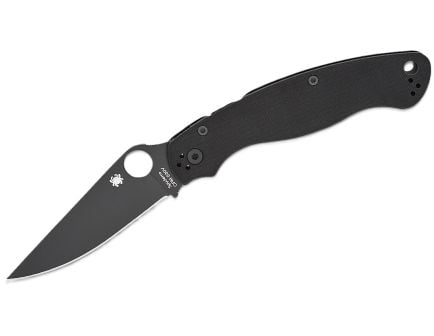 Spyderco Military 2 Folding Clip Point Knife, Black - C36GPBK2
