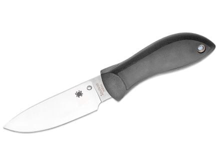 Spyderco Moran Fixed Blade Drop Point Knife, Black - FB02P