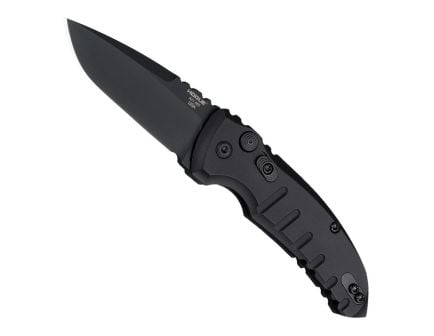 Hogue A01-Microswitch Folding Knife Drop Point Black 2.75" - Compact Handle - 24116