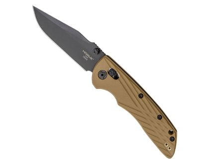 Hogue Deka Folding Knife Clip Point Flat Dark Earth - Robust Handle - 24377