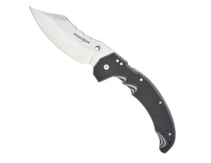 Cold Steel Mayhem Folding Knife Clip Point, Black - Robust Lock, Durable Handle, Ideal for Heavy-Duty Tasks - CS-FL-60DPLM