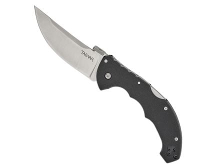 Cold Steel Talwar Folding Knife Straight Back, Black - Secure Lock, Designed for Tactical and Combat Use - CS-21TTL
