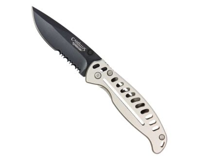 Camillus EDC3 Folding Drop Point Knife, Silver - CAM-19166
