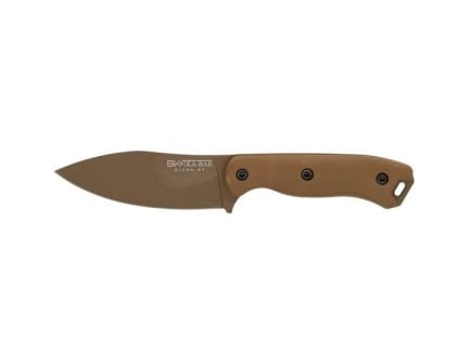 KA-BAR Knives Becker Nessmuk Fixed Knife Drop Point, Brown - BK19