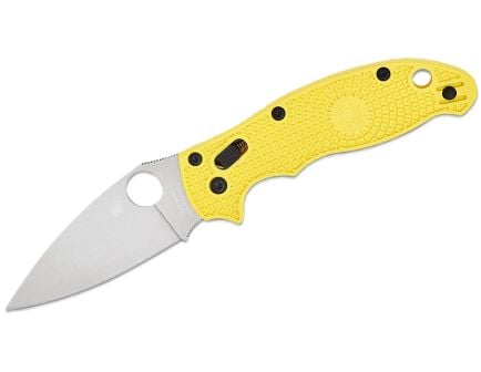Spyderco Manix 2 Lightweight Salt Folding Drop Point Knife, Yellow - C101PYL2