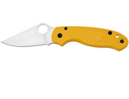 Spyderco Para 3 Lightweight Salt Folding Clip Point Knife, Yellow - C223PYL