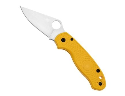 Spyderco Para 3 Lightweight Salt Folding Clip Point Knife, Yellow - C223PYL
