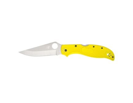 Spyderco Stretch 2 XL Lightweight Salt Folding Clip Point Knife, Yellow - C258PYL