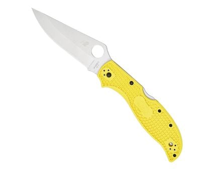 Spyderco Stretch 2 XL Lightweight Salt Folding Clip Point Knife, Yellow - C258PYL