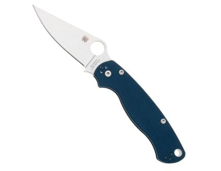 Spyderco Para Military 2 Folding Clip Point Knife, Cobalt Blue - C81GPCBL2