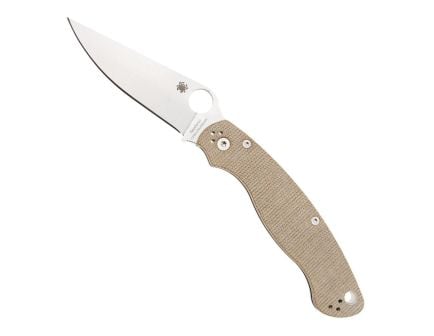 Spyderco Military 2 Folding Clip Point Knife, Brown - C36MPCW2