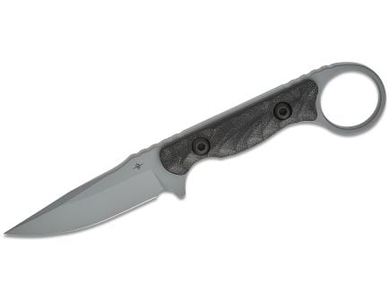 Toor Knives Jank Shank S Fixed Blade Clip Point Knife, Phantom Grey