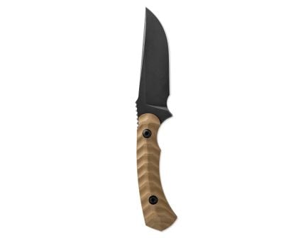 Toor Knives Brauler Fixed Blade Drop Point Knife, Omaha Tan