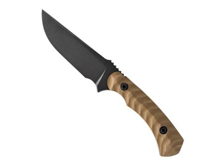 Toor Knives Brauler Fixed Blade Drop Point Knife, Omaha Tan