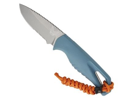 Benchmade Intersect Fixed Blade Drop Point Knife Serrated, Depth Blue - 18050S