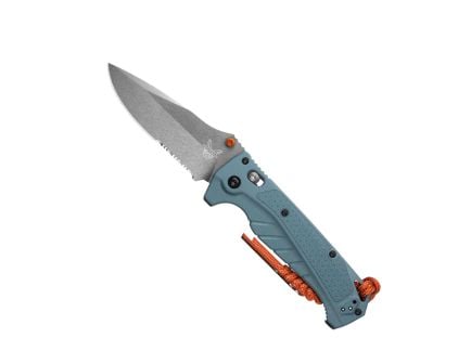 Benchmade Adira Folding Drop Point Knife Serrated, Depth Blue - 18060S