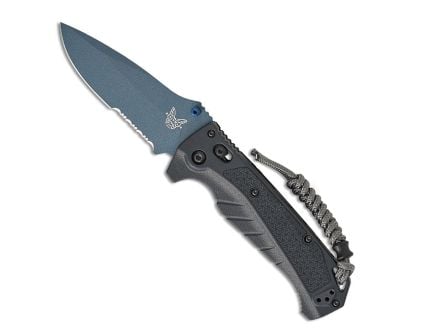 Benchmade Adira Folding Drop Point Knife Serrated, Tempest Gray - 18060SBT-01