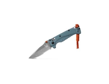 Benchmade Adira Folding Drop Point Knife Serrated, Depth Blue - 18060S