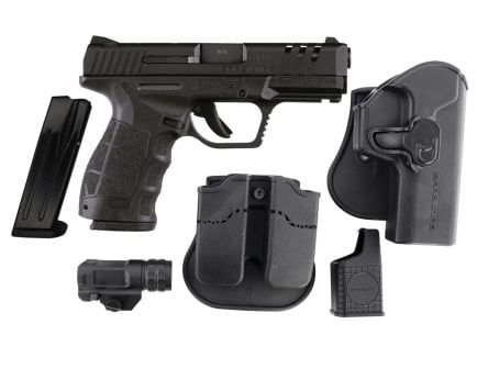 SAR SAR9 CX Package 4" 9mm 15rd Pistol, Black - SAR9CXBL