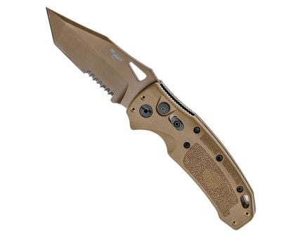 Hogue SIG K320A M17/M18 Auto/Folding Knife Tanto, Coyote Tan