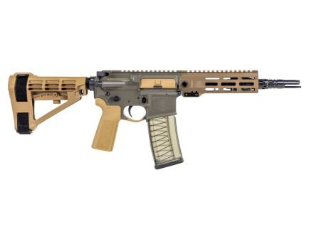 PSA Sabre-15 Forged 8.5" .300 Blackout 1:5 Pistol w/Rifle Speed Gas Block and SBA-4 Brace, Moss Green