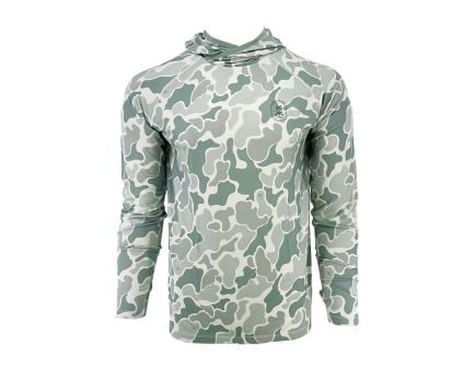 PSA Performance Hoodie with Logo, Whisper Green Camo