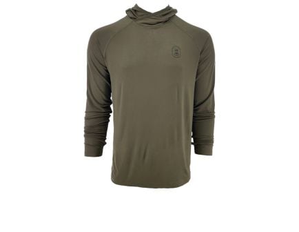 PSA Performance Hoodie with Logo, Olive Solid
