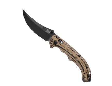 Benchmade Mini Bedlam Folding Scimitar Knife, Coyote/Black - 865BK-01