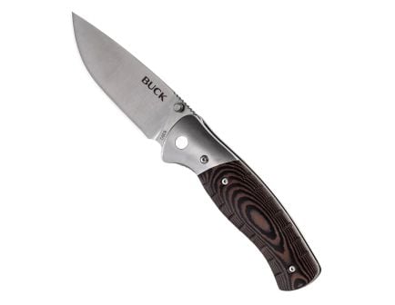 Buck 836 Selkirk Folding Drop Point Knife, Brown/Black - 0836BRS-C