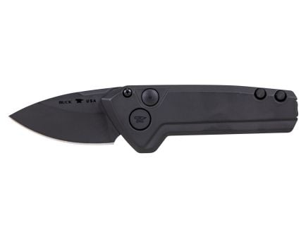 Buck Mini Deploy Auto Folding Drop Point Knife, Blackout - 0839BKS-B