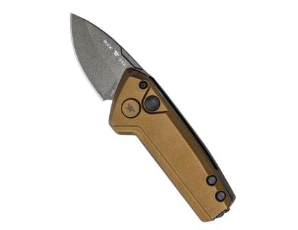 Buck Mini Deploy Auto Folding Drop Point Knife, Burnt Bronze - 0839BRS1-B