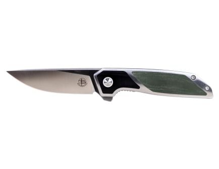 Begg Knives Diamici Folding Drop Point Knife, Green - BG014