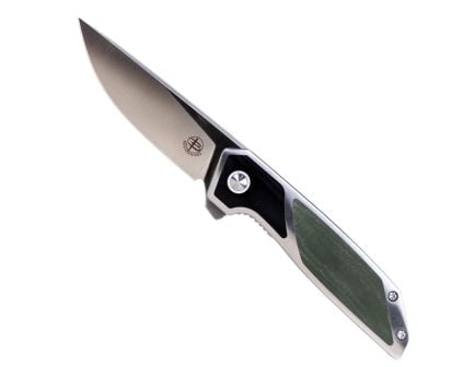 Begg Knives Diamici Folding Drop Point Knife, Green - BG014