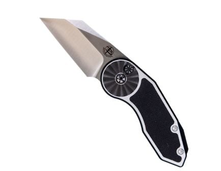 Begg Knives Micro Burst Rosette Folding Wharncliffe Knife, Black - BG061