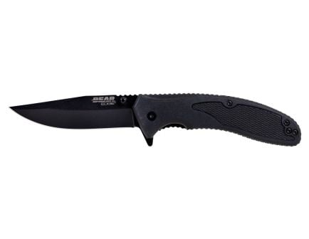 Bear & Son 4 1/2" Sideliner Assisted Opener Black Zytel - 71106
