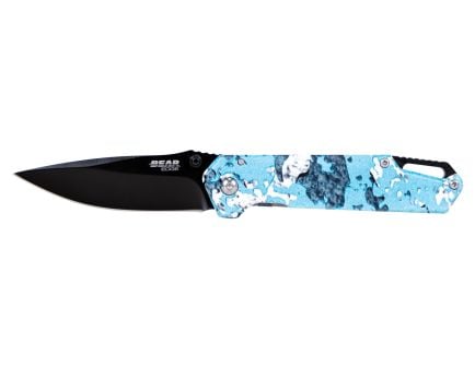 Bear & Son Edge Brisk 1.0 Folding Spear Point Knife w/ Fire Starter, TrueTimber Rift - 71836