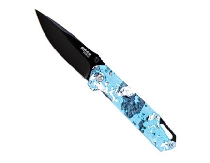 Bear & Son Edge Brisk 1.0 Folding Spear Point Knife w/ Fire Starter, TrueTimber Rift - 71836