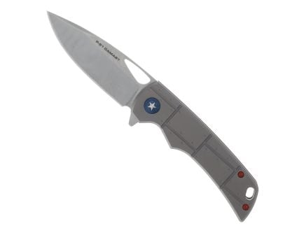 Boker Plus P-51 Damast Folding Knife Drop Point, Silver