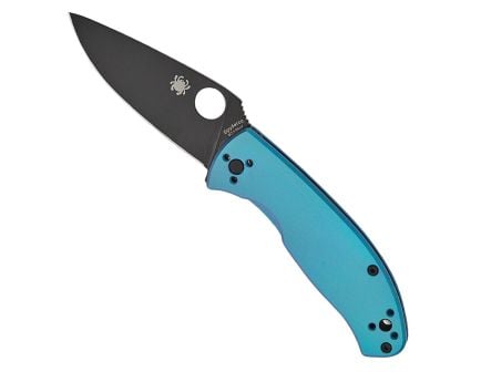 Spyderco Tenacious R.I.L. Folding Drop Point Knife, Blue - C122TIBLBKP