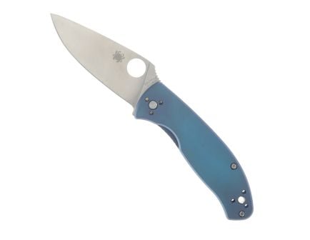 Spyderco Tenacious R.I.L. Folding Drop Point Knife, Blue - C122TIBLP