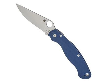Spyderco Military 2 Folding Clip Point Knife, Cobalt Blue - C36GPCBL2