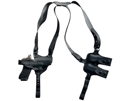 1791 Gunleather Nakatomi Special Glock G17 Shoulder Horizontal Holster Right Steerhide Leather, Stealth Black