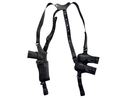 1791 Gunleather Nakatomi Special Glock G17 Shoulder Vertical Holster Right Steerhide Leather, Stealth Black