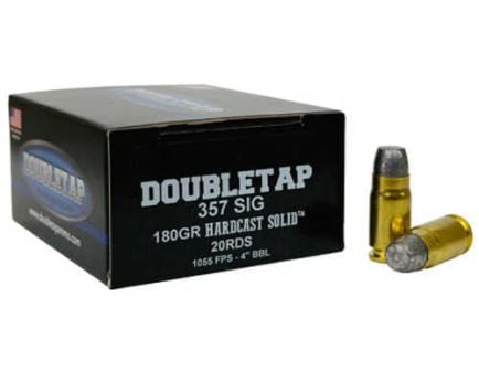 DoubleTap Ammunition Hardcast Solid .357 Sig 180 gr LFN 20rds