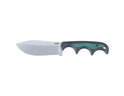 CRKT Minimalist Nessmuk Fixed Blade Clip Point Knife, Green/Black - 2376C